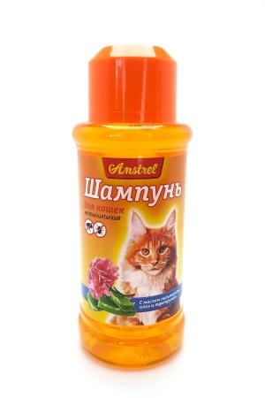 Шампунь Amstrel для кошек антипаразитарный с маслом пальмарозы, алоэ  и экстрактом пиретрума
