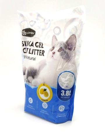 Силикагелевый наполнитель для кошачьего туалета Cat Litter лимон