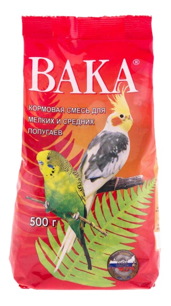 Корм для средних и мелких попугаев Вака (пакет)