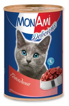 Консервы для котят MonAmi говядина  350гр