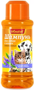 Шампунь для собак и кошек Amstrel репеллентный с маслом лаванды и чайного дерева
